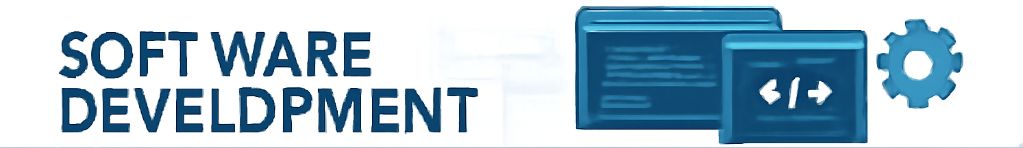 Software development planning and testing illustration
